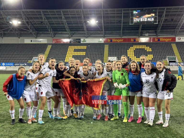 EURO U-19-Kombëtarja e Shqipërisë futboll femra mund Lituaninë 2-1. Shënojnë dy futbollistet shkodrane, Klaudia Borçi dhe Rosela Vasa