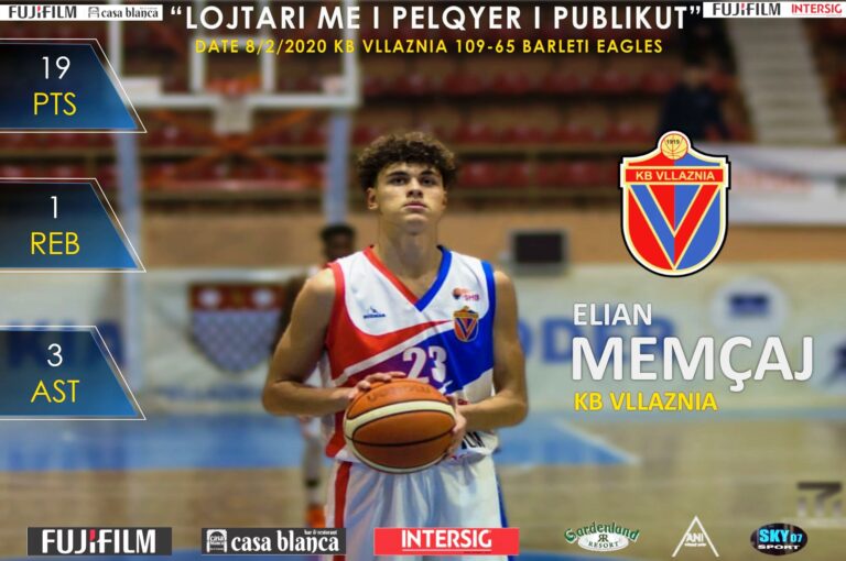 Basketboll-Durrsakët i rrëmbejnë Vllaznisë talentin Elian Memçaj, pikëshënuesi më i mirë i kuqebluve