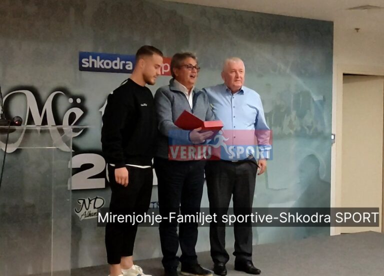(Video)Ceremoni-Më të mirët e sportit shkodran 2023 nga gazeta Shkodra Sport. “Mirënjohje” për familjet sportive: Basha, Gruda, Shkoza, si dhe veteranin e  futbollit Rauf Çanga