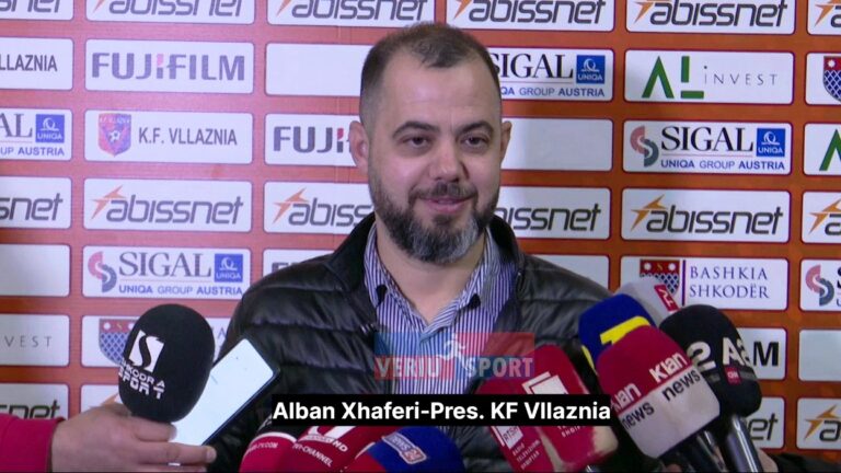 (Intervista) Vllaznia-Presidenti Alban Xhaferi, i kënaqur për fitoren, por ka rezerva për gjykimin