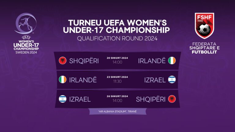 EURO U-17 për vajza / Kombëtarja luan nesër ndaj Irlandës në “Air Albania”, hyrja falas për tifozët