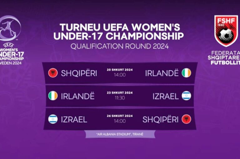 Starton sot EURO U-17 për vajza: Shqipëri-Irlandë në RTSH Sport, ora 14:00