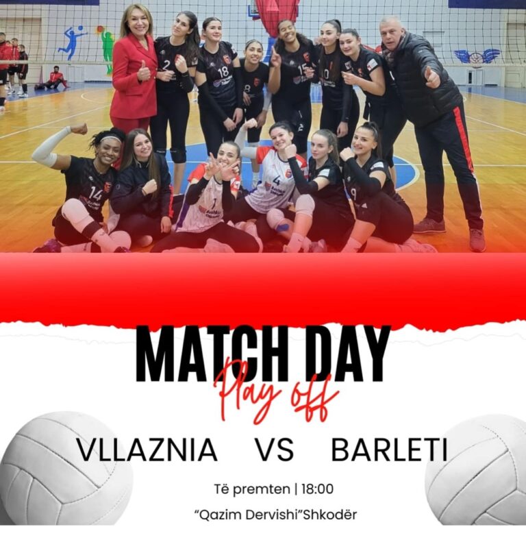 Volejboll Femra-Dueli , Vllaznia-Barleti, sot ora 18:00 në “Qazim Dervishi”. Vajzat kuqeblu kanë nevojë për mbështetje.  Pas fitores në Tiranë 2-3, sot përcaktohet skuadra gjysëmfinaliste e Play Off
