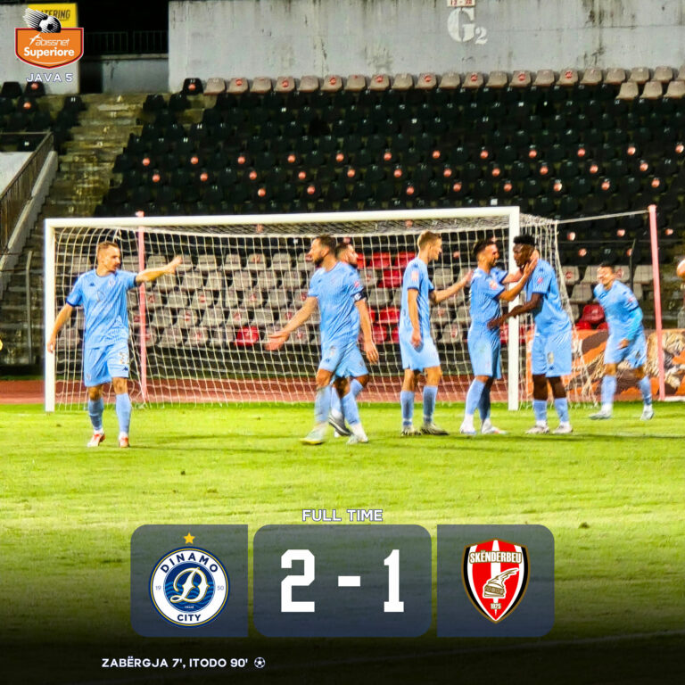 Superiore-Dinamo mund Skënderbeun 2-1, Ilir Daja firmos fitoren e parë në stolin blu, vendos goli i Mandeles në limitin e takimit