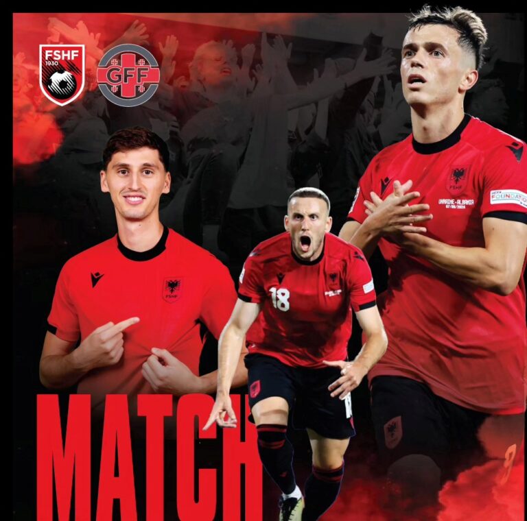 Liga e Kombeve.  Shqipëri-Gjeorgji, sonte, ora 20:45, në “Air Albania”