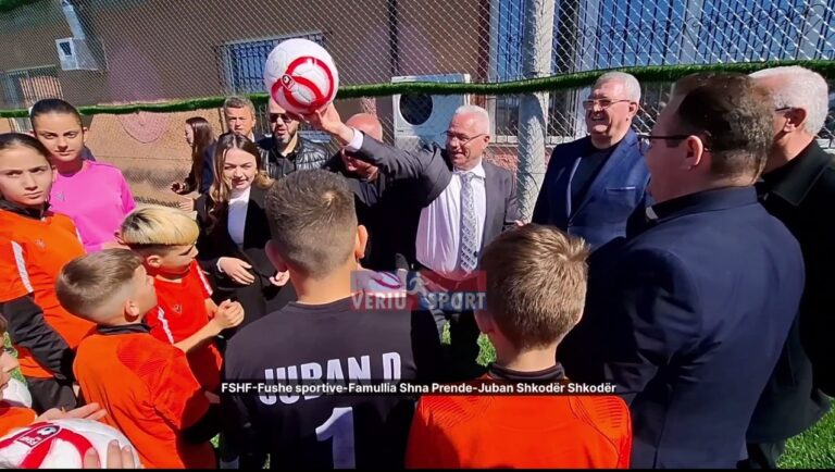 (Video) Inaugurohet fusha e re në Famullinë e Shën Prendas në Juban të Shkodrës, Presidenti Duka: Investim për edukimin e fëmijëve të komunitetit