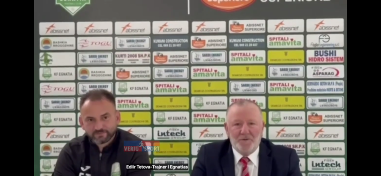 (Video) Trajneri i Egnatias Edlir Tetova, flet në pragndeshjen, Bylis-Egnatia. Abissnet Superiore, java e 32