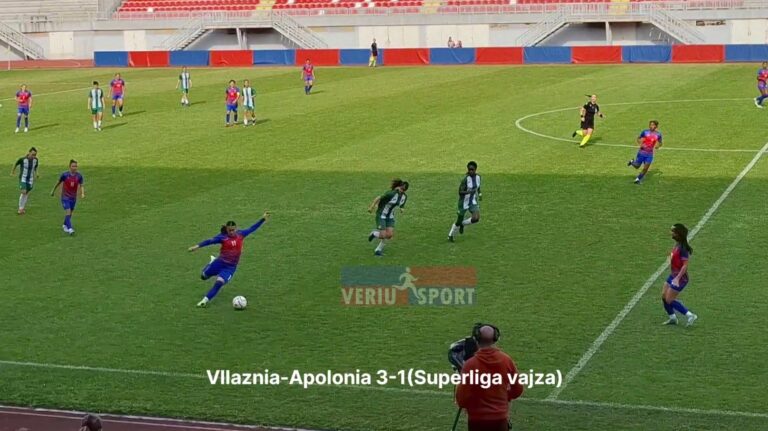 (Video) Vllaznia, likujdon edhe Apoloninë. E mund 3-1 në “Loro Boriçi” dhe kryeson kampionatin me 48 pikë. Shënojnë: Xhones, Doçi dhe Lufo. Superliga Futboll Vajza