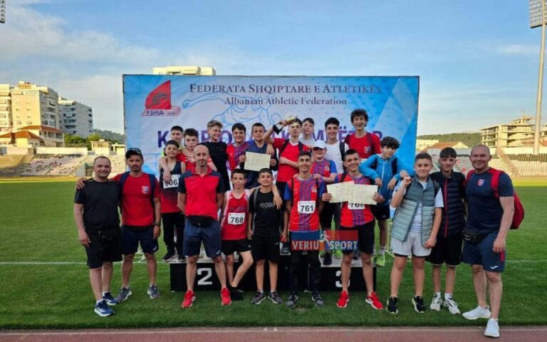 (Video) Atletikë-Vllaznia U16, shpallet kampione e Shqipërisë. Spikasin kampionët individual: Andrea Nenshati, Dardan Baraku, Elsar Balaj, Roah Bashli, Sulejman Taka, Elois Heta