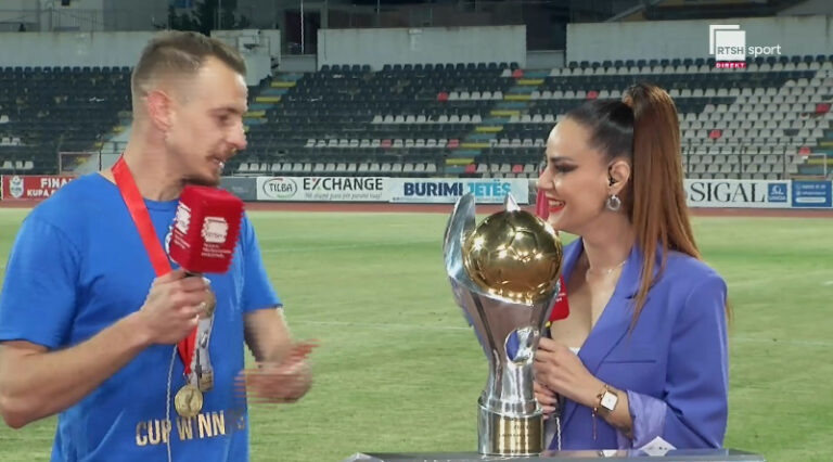 Bruno Dita, i lumtur për fitoren e trofeut të Kupës së Shqipërisë