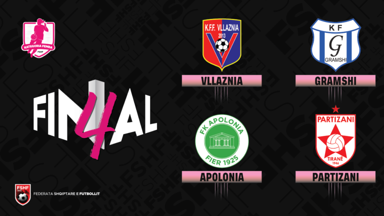 Futboll Vajza-Hidhet shorti “Final 4”. Vllaznia- Apolonia dhe Partizani-Gramshi, dy çiftet gjysmëfinaliste
