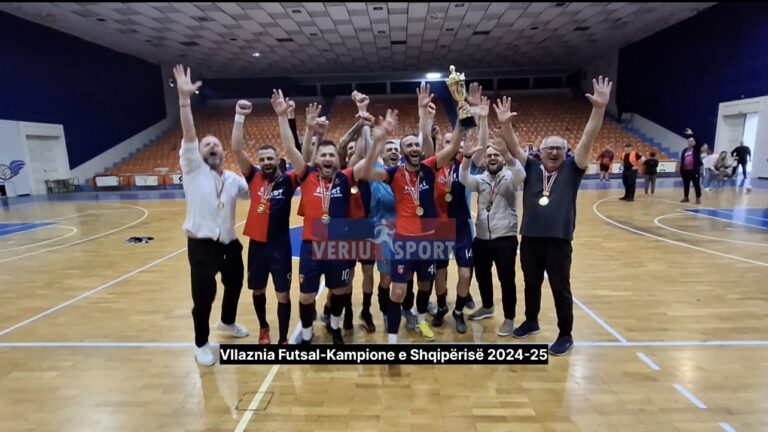 (Video) KF Vllaznia Futsal, fiton finalen me Tiranën 1-0 dhe shpallet kampione e Shqipërisë 2024-2025