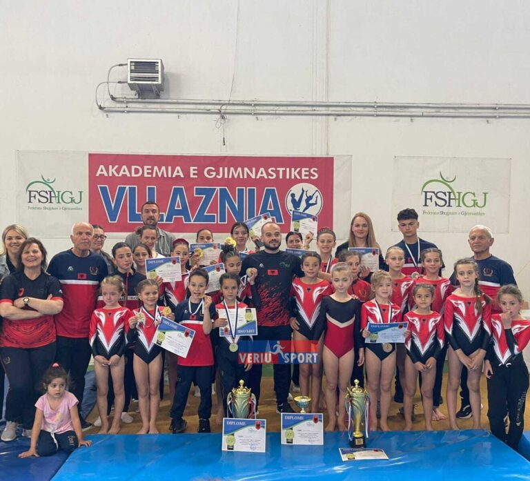 (Video) Gjimnastikë Artistike. Vllaznia shkëlqen me grupmoshat, kampione si ekip me kategorinë 10 dhe 12 vjeçare. Maria Zefi, Merili Islami, Gresa  Dragani, kampione individuale në disiplinat përkatëse