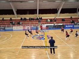 (Video) Volej Femra-Vllaznia nuk ia del përballë kampioneve të Tiranës, humb në shtëpi 0-3 Vllaznia-Tirana 0-3(17-25, 13-25, 11-25)