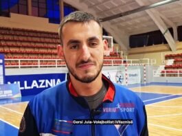 (Video) Volejboll Meshkuj-Optimizmi i Ersi Julës. Titullari i Vllaznisë, deklaron hapur pretendimin e kuqebluve: Synojmë fitimin e trofeut të Ligës “Gjergj Kastrioti”