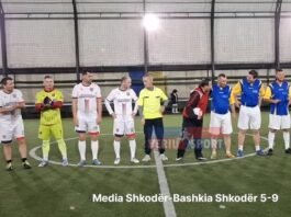 (Video) Java e katërt e Kampionati të futbollit 5×5 Masters Shkodër. Ekipi i Bashkisë Shkodër mund ekipin e Medias. Fitojnë edhe Spitali Rajonal Shkodër, Universiteti “Luigj Gurakuqi” dhe Veteranët e Vllaznisë